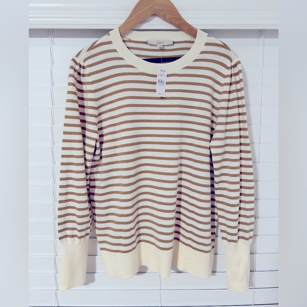 Loft size large striped sweater